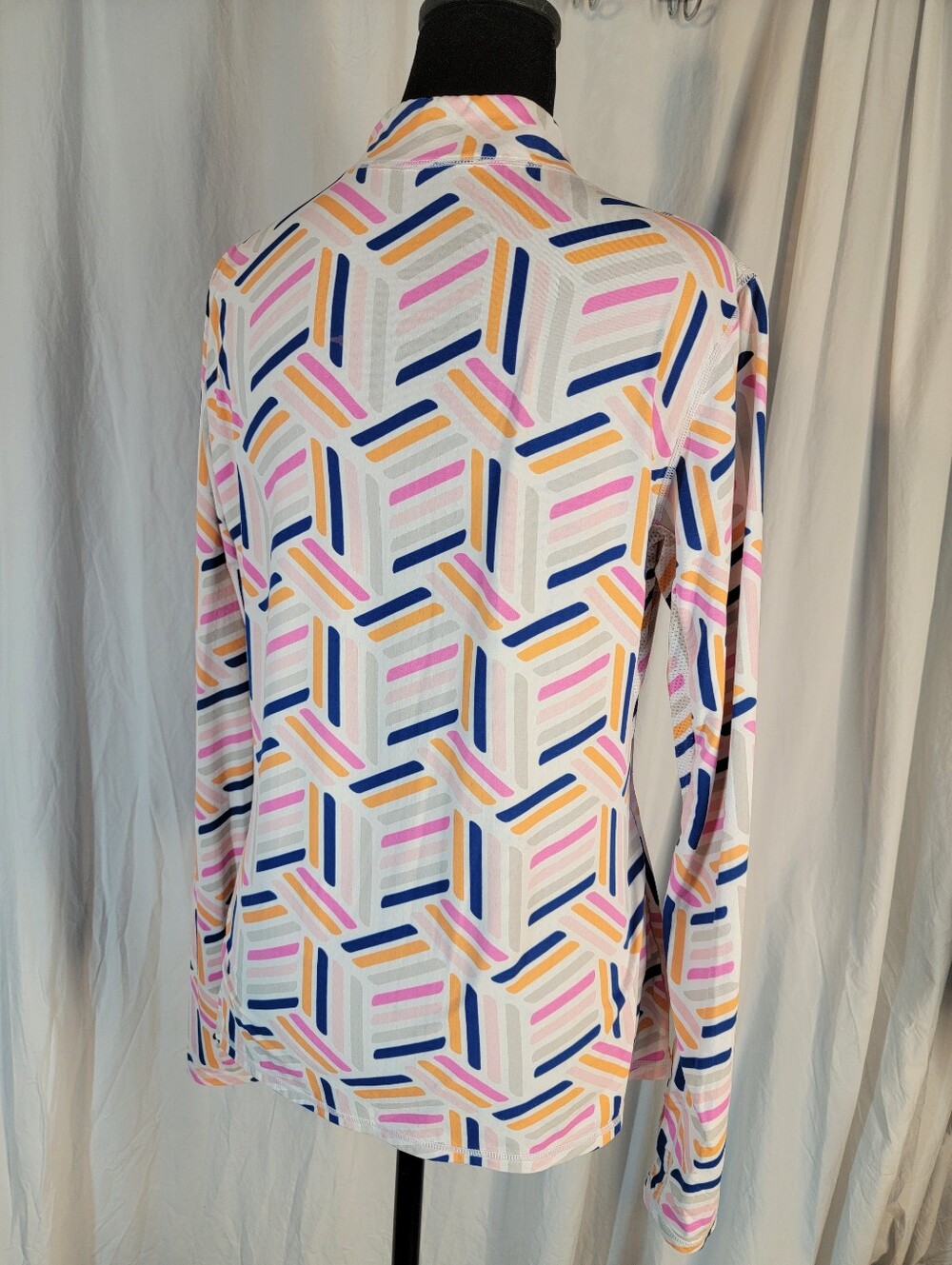 Women’s SolChill Cooling Long Sleeve Quarter-Zip Top - Multi - Picture 7 of 11